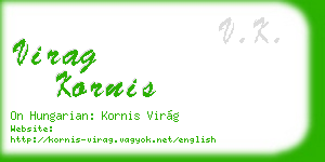 virag kornis business card